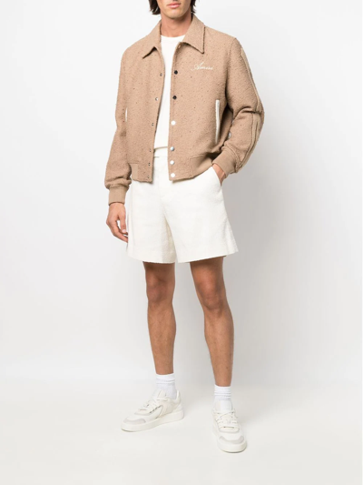 Amiri Straight-leg Tailored Shorts In White