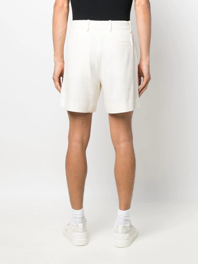 Shop Amiri Straight-leg Tailored Shorts In White