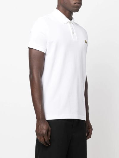 Shop Moose Knuckles Embroidered-logo Polo Shirt In White