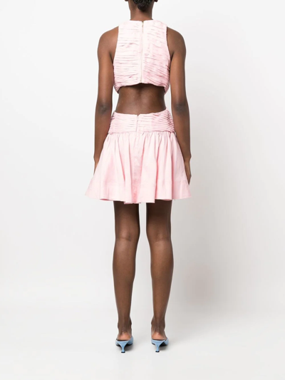 Shop Aje Cut-out Waist Mini Dress In Pink
