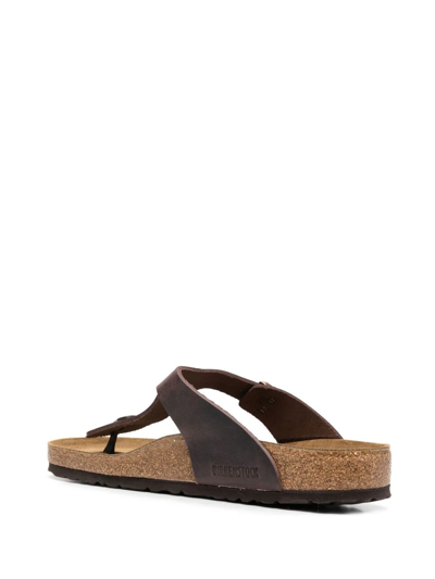 Shop Birkenstock Open-toe Side-buckle Sandals In Brown