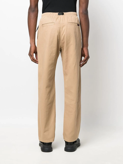 Shop Gramicci Belted-waist Straight-leg Trousers In Neutrals