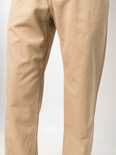 Shop Gramicci Belted-waist Straight-leg Trousers In Neutrals