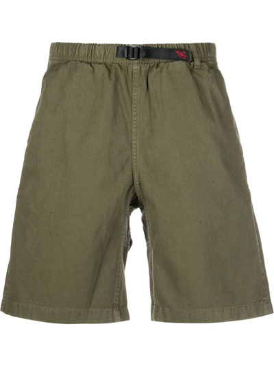 Shop Gramicci Belted-waist Bermuda Shorts In Green