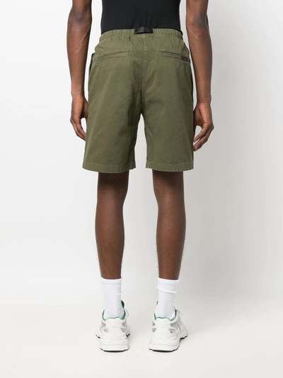 Shop Gramicci Belted-waist Bermuda Shorts In Green