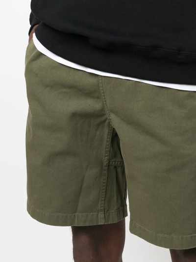 Shop Gramicci Belted-waist Bermuda Shorts In Green