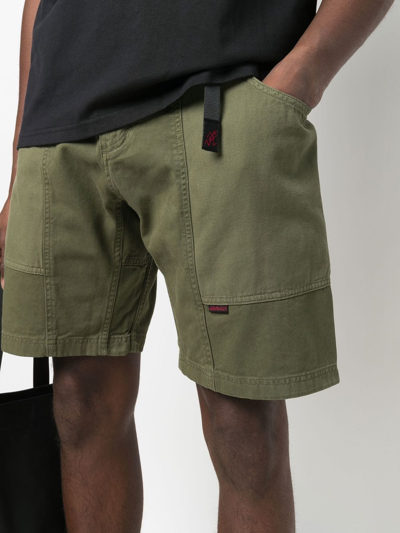 Shop Gramicci Belted-waist Bermuda Shorts In Green