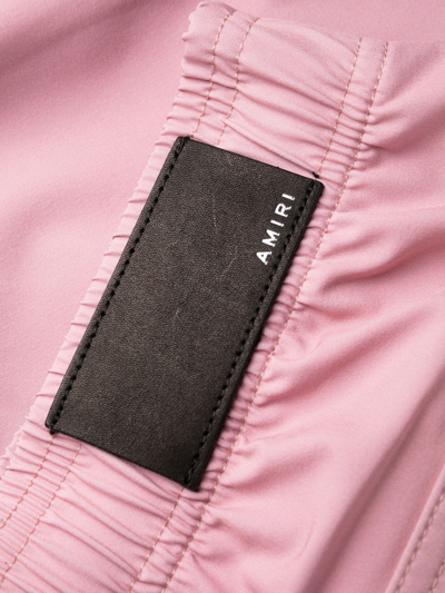 Amiri Logo-print Drawstring-waist Swim Shorts In Pink