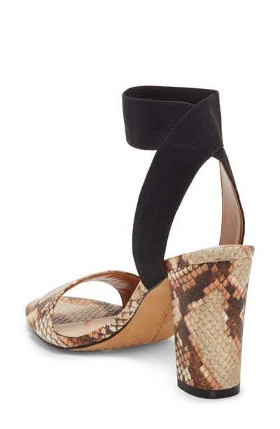 Vince Camuto Citriana Suede Block Heel Sandal In Sienna black