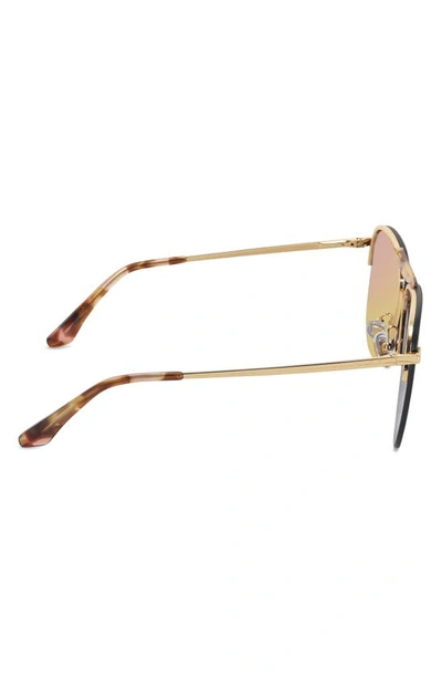 Diff Tahoe 63mm Oversize Aviator Sunglasses In Gold