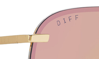 Diff Tahoe 63mm Oversize Aviator Sunglasses In Gold