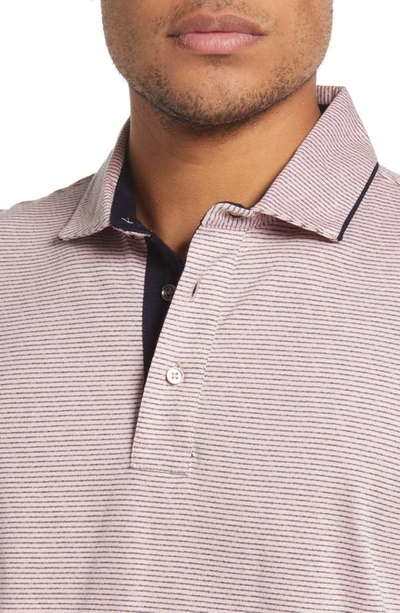 Shop Rodd & Gunn Big River Stripe Polo Shirt In Quartz