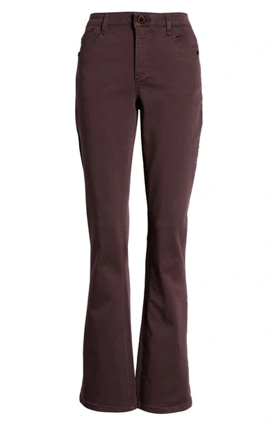 Wit & Wisdom 'ab'solution Itty Bitty High Waist Bootcut Pants In Malbec