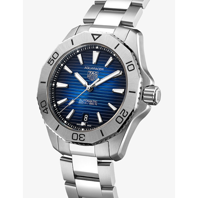 Shop Tag Heuer Men's Blue Wbp2111.ba0627 Aquaracer Stainless Steel Automatic Watch