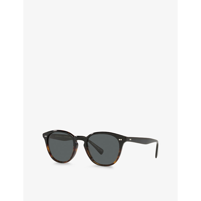 Oliver Peoples Ov5454su Desmon Sun Round-frame Acetate Sunglasses In Black