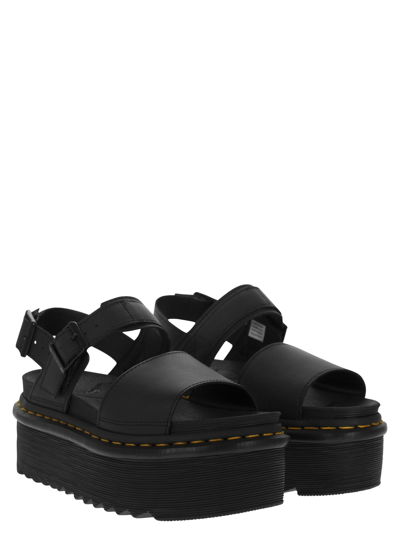 Shop Dr. Martens' Voss - Platform Sandals In Leather In Black