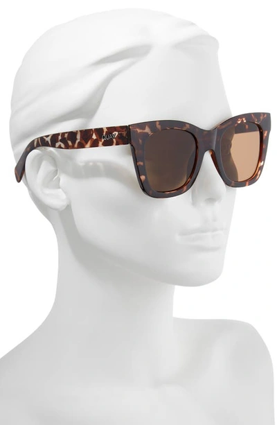 Shop Quay After Hours 50mm Square Sunglasses In Tort / Brown