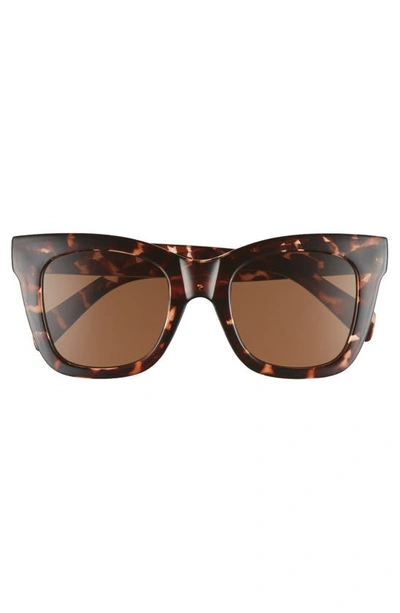 Shop Quay After Hours 50mm Square Sunglasses In Tort / Brown
