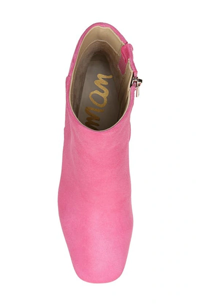 Shop Sam Edelman Codie Square Toe Bootie In Pink Confetti Leather