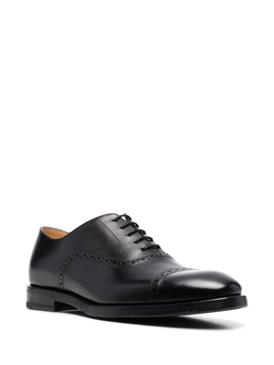 Shop Brunello Cucinelli Brogue Lace-up Leather Shoes In Black