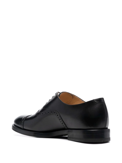 Shop Brunello Cucinelli Brogue Lace-up Leather Shoes In Black