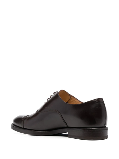 Brunello Cucinelli Lace-up Leather Oxford Shoes In Brown