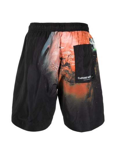 Shop Costume National Contemporary Graphic-print Swimming Shorts In 黑色