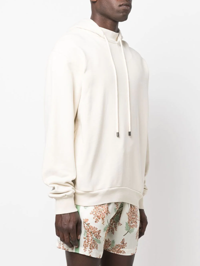 Shop Mouty Drawstring-fastening Detail Hoodie In Neutrals