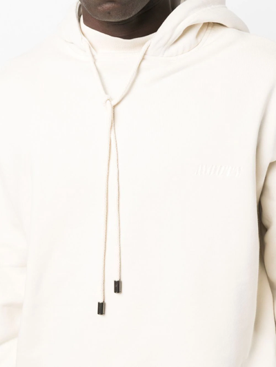 Shop Mouty Drawstring-fastening Detail Hoodie In Neutrals