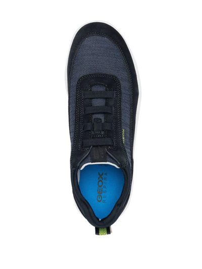 Shop Geox Spherica Slip-on Sneakers In Blue