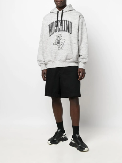 Moschino Sweatshirt With Logo Print In Grey