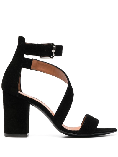Shop Via Roma 15 High-heel Sandals In 黑色