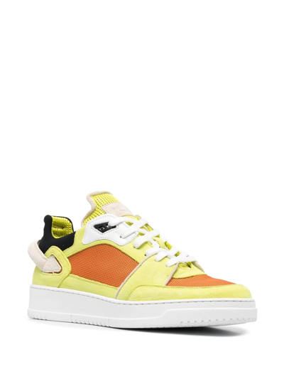 Shop Buscemi High-top Colour-block Sneakers In 黄色