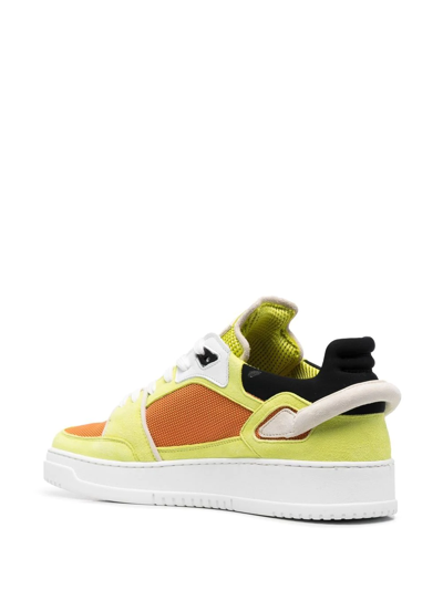 Shop Buscemi High-top Colour-block Sneakers In 黄色