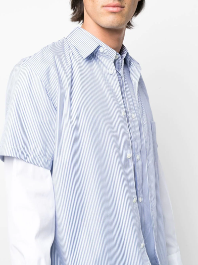 Shop Comme Des Garçons Shirt Long Sleeve Shirt In Blue
