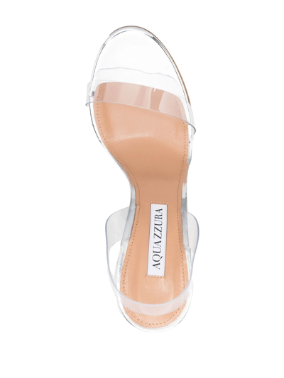 Shop Aquazzura Transparent Slingback Sandals In Neutrals
