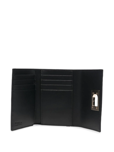 Furla 1927 Grained-effect Wallet In Black