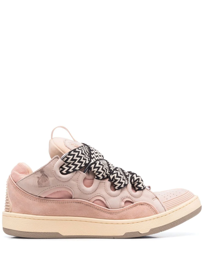 Shop Lanvin Chunky Lace-up Sneakers In Pink