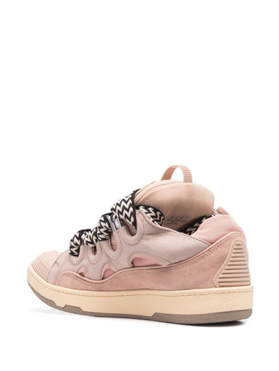 Shop Lanvin Chunky Lace-up Sneakers In Pink