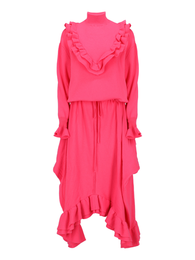Shop Stella Mccartney Wool Long Dress In Pink