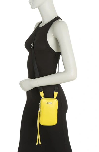 Shop Aimee Kestenberg Capri Quilted Leather Crossbody Phone Bag In Lemon Lime