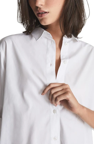 Shop Reiss Jenny Cotton Button-up Shirt In White