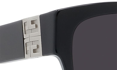 Shop Givenchy 58mm Square Sunglasses In Shiny Black / Smoke