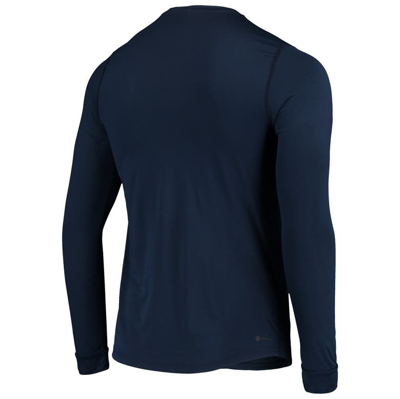 Shop Adidas Originals Adidas Navy St. Louis Blues Dassler Aeroready Creator Long Sleeve T-shirt