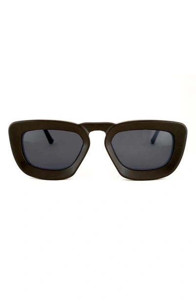 Shop Grey Ant Urlike 55mm Rectangle Sunglasses In Black / Grey