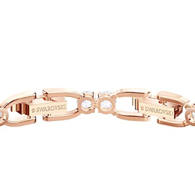 Swarovski Rose Gold-tone Crystal Tennis Bracelet In Bracelet - Rose Gold  Tone | ModeSens
