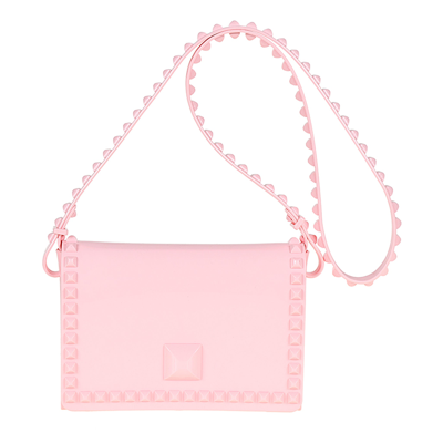 Shop Carmen Sol Graziella Flap Crossbody In Baby-pink