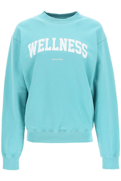 Shop Sporty And Rich Wellness Ivy Sweatshirt In Green,blue