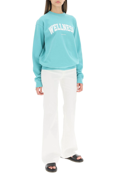 Shop Sporty And Rich Wellness Ivy Sweatshirt In Green,blue