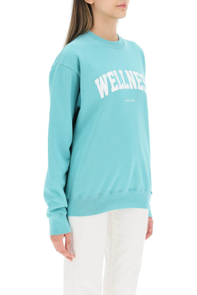 Shop Sporty And Rich Wellness Ivy Sweatshirt In Green,blue